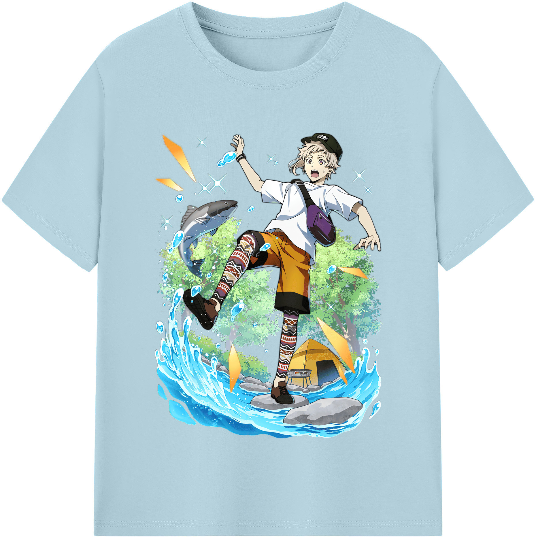 （画像用） 文豪ストレイドッグス Bungo Stray Dogs 綿100％半袖Tシャツ（フロントプリント）